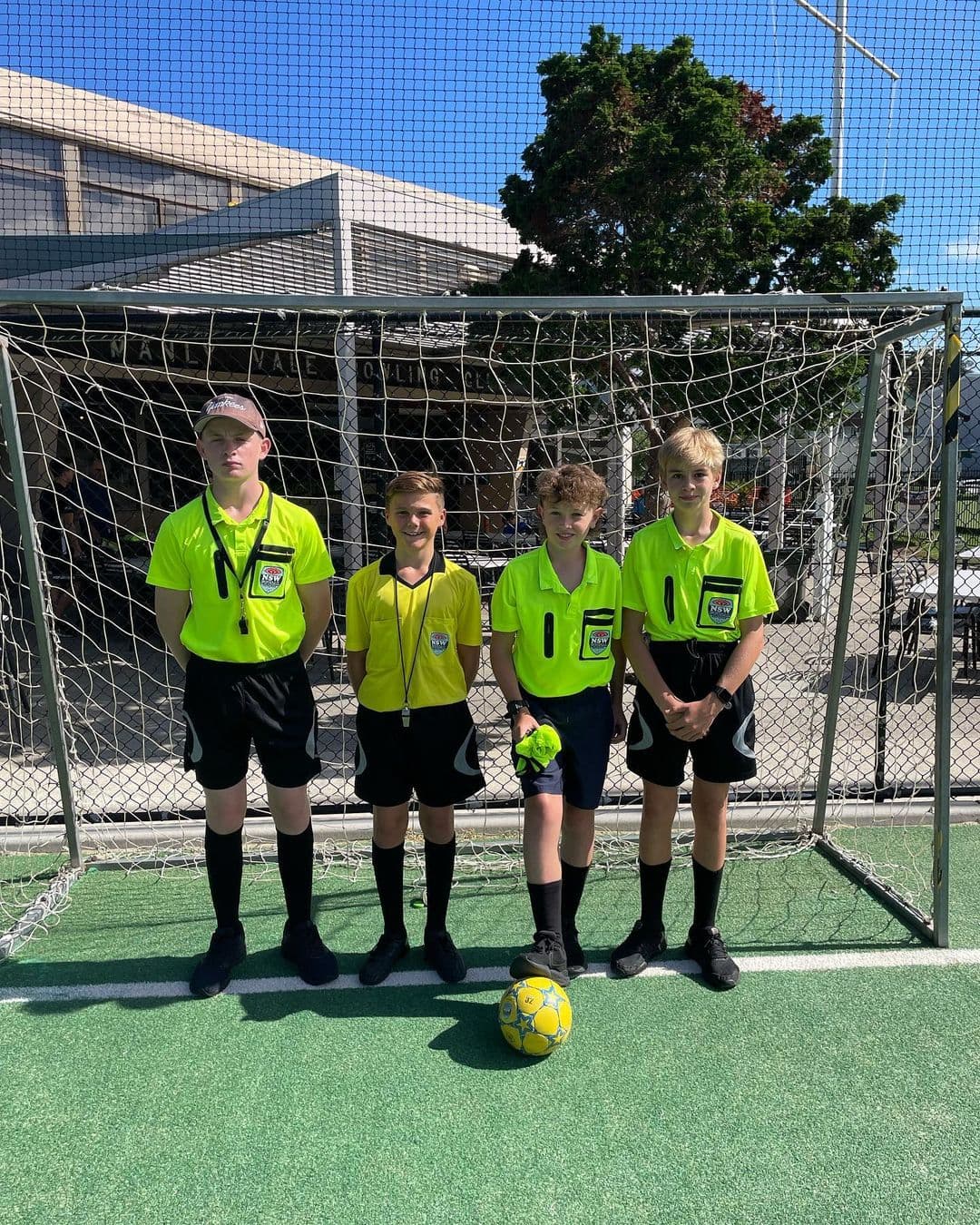 NBFA Referee attending to a junior fustal competition player